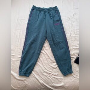 Puma Women’s Athletic Joggers Teal & Fuschia Embroidered Logo Sz Medium